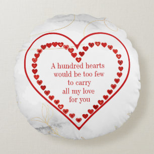 A Hundred Hearts, Round Cushion