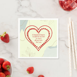 A Hundred Hearts, Valentine Napkin