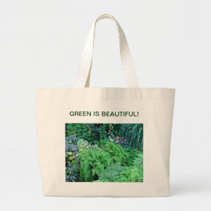 A Hundred Shades of Green-Green is Beautiful Large Tote Bag