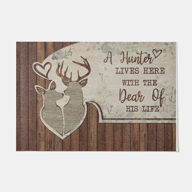 A Hunter And The Dear Of His Life, New Home  Doormat (Front)