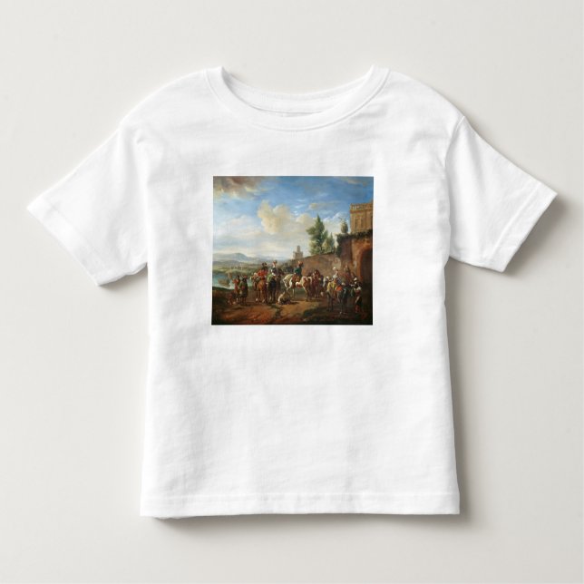 A Hunting Party by a Country House (oil on canvas) Toddler T-Shirt (Front)