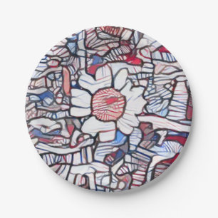 A.I. enhanced photo of the humble daisy  Paper Plate