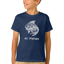 A.I. Fishies [Editable Text] White Design Shirt