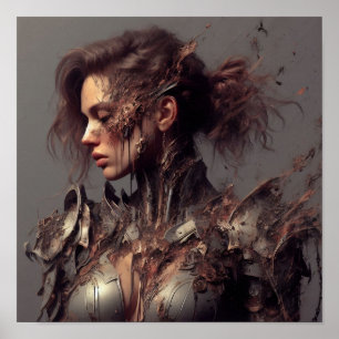 A.I. Mud Caked Female Knight Poster
