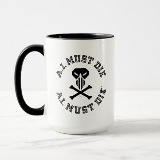 A.I. Must Die™ Logo (College Font) Combo Mug
