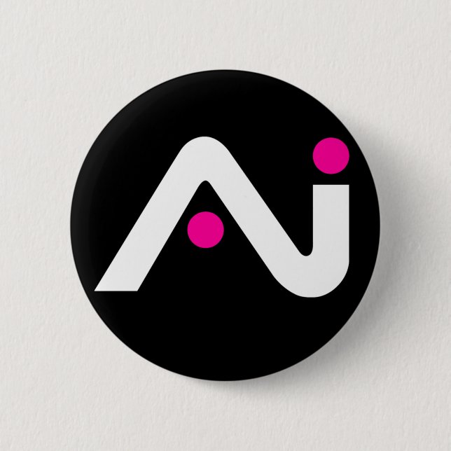 A.i. Retro Button White Logo (Front)