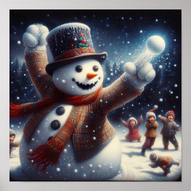 A.I. Snowball Fight Poster (Front)
