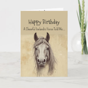 A Icelandic Horse  Personality Birthday  Card