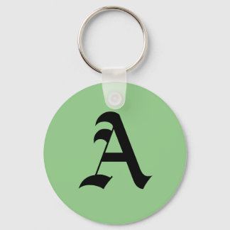"A" Initial  Key Ring
