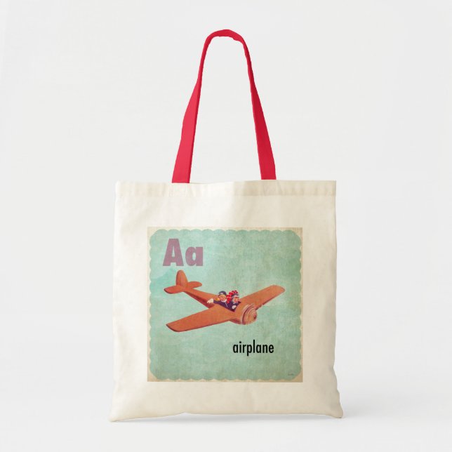 A is for Aeroplane Tote Bag (Front)