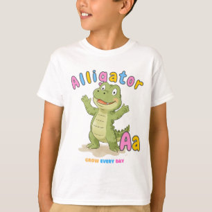 “A is for Alligator” Alphabet Tee – Grow Every Day