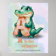 A is for Alligator – Kids Poster (Digital)
