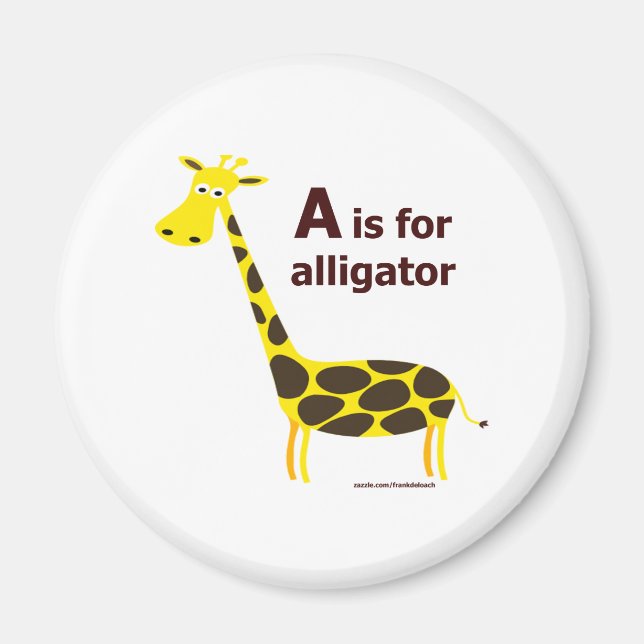 A IS FOR ALLIGATOR T-SHIRTS AND GIFTS MAGNET (Front)