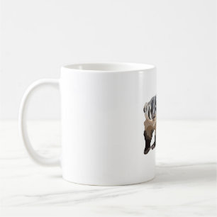 A is for American Badger  Coffee Mug