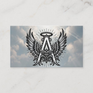 A is For Angel Alphabet Letter Initial Business Card