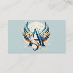 A is For Angel Alphabet Letter Initial Business Card