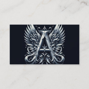 A is For Angel Alphabet Letter Initial Business Card