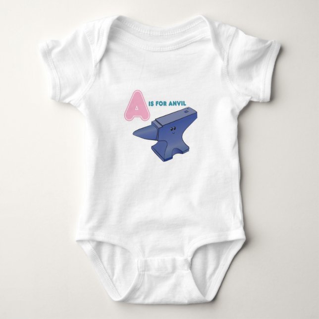 A is for Anvil Baby Bodysuit (Front)