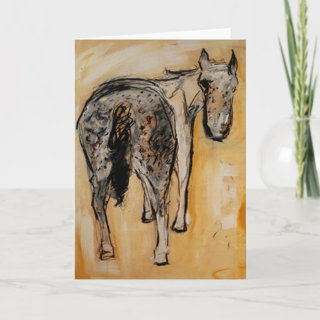 A is for Appaloosa greeting card (Front)