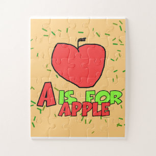 A IS FOR APPLE 30 PIECES EASY KIDS JIGSAW PUZZLE