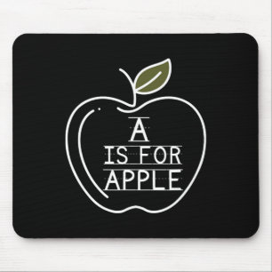 A Is For Apple Pre-k Kindergarten Teacher Student Mouse Pad