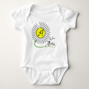 A is for Aria Daisy Baby Bodysuit