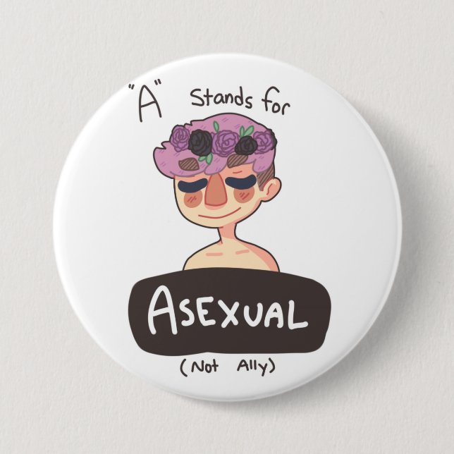 A is for Asexual Button (Front)