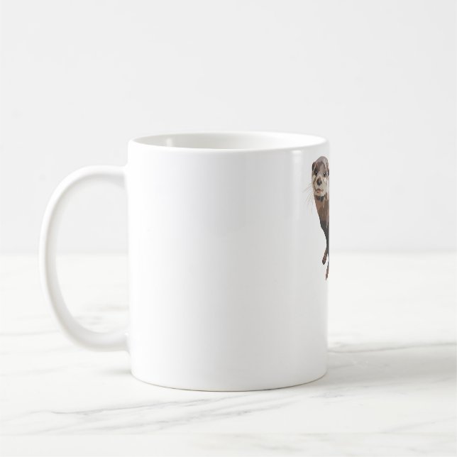 A is for Asian Small Clawed Otter  Coffee Mug (Left)