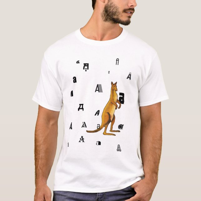 A is for Australian kangaroo kids T T-Shirt (Front)