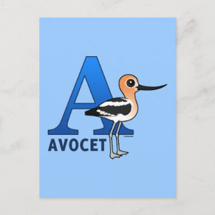 A is for Avocet Postcard