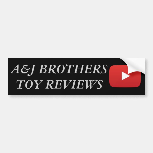 a&j brothers youtube bumper sticker (Front)