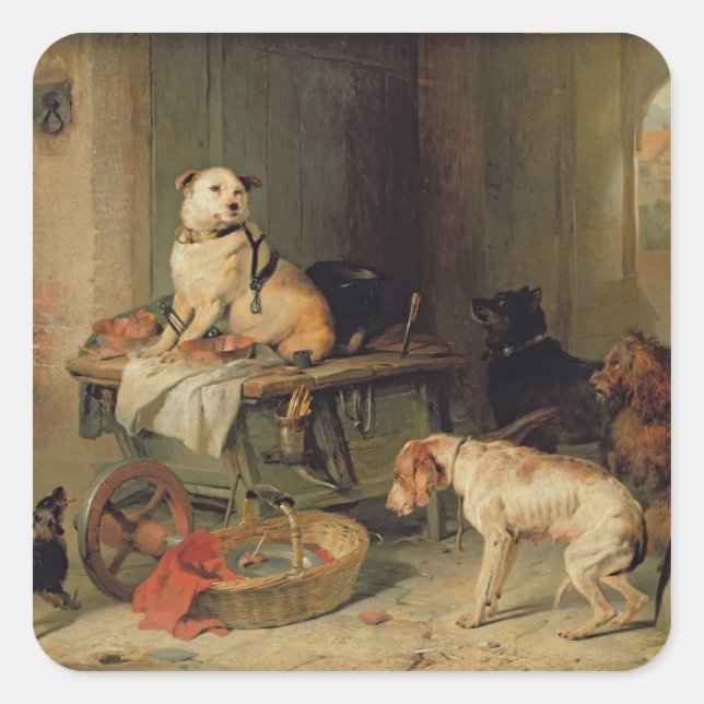 A Jack in Office, c.1833 Square Sticker (Front)