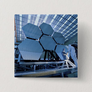 A James Webb Space Telescope array 15 Cm Square Badge