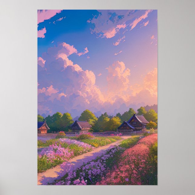 A Japanese Countryside Village Poster (Front)