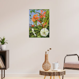 A Javan Rhododendrum and Ipomoea Poster