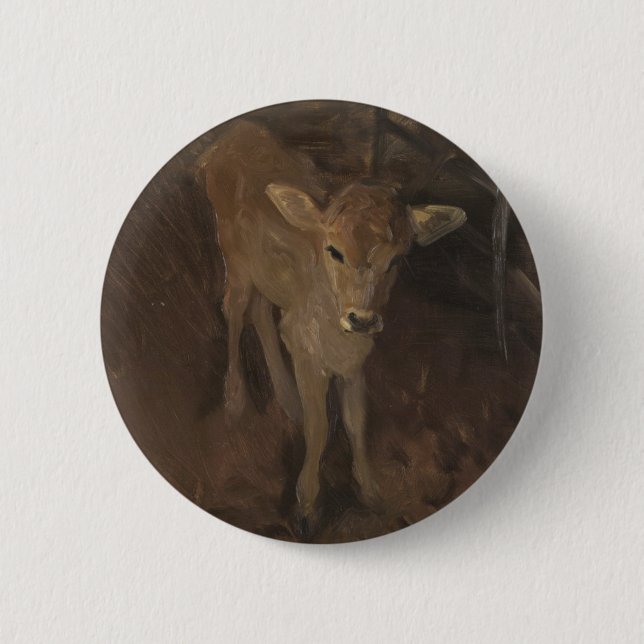 A Jersey Calf 6 Cm Round Badge (Front)
