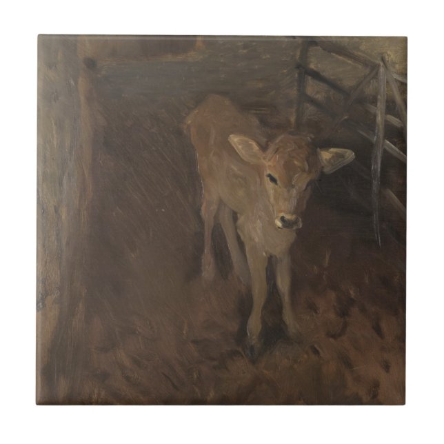 A Jersey Calf Ceramic Tile (Front)