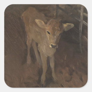 A Jersey Calf Square Sticker