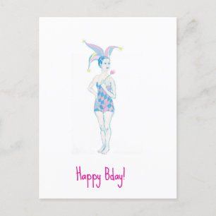 A jester postcard
