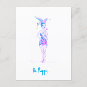 A jester postcard