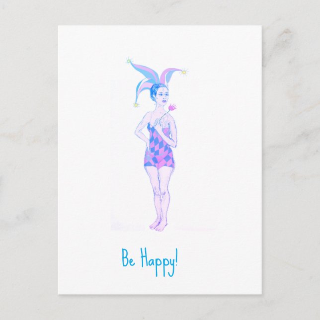 A jester postcard (Front)