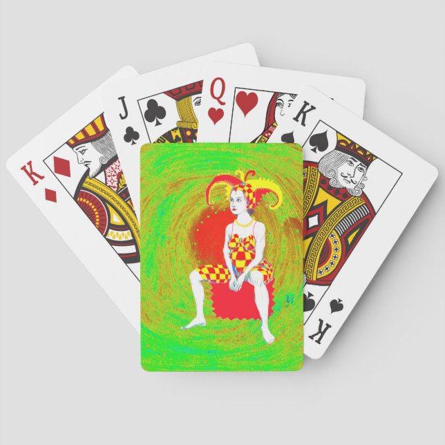 A jester queen playing cards (Back)