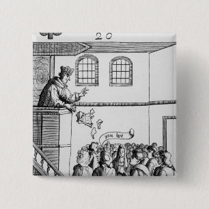 A Jesuit Preaching Against Our Bible 15 Cm Square Badge