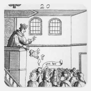 A Jesuit Preaching Against Our Bible Square Sticker