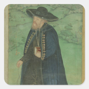A Jesuit priest, inscribed in Persian: 'Jahangir S Square Sticker