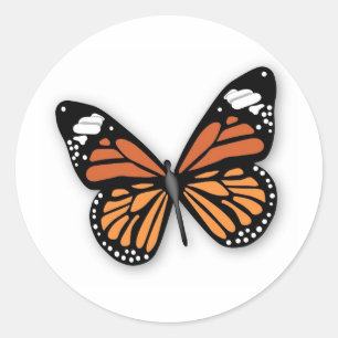 A Jewelled Monarch Butterfly Classic Round Sticker