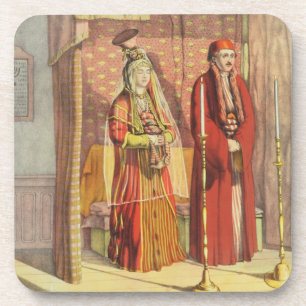 A Jewish Marriage, engraved by Charles Parsons, 18 Coaster