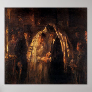 A Jewish Wedding by Jozef Israels - Circa 1903 Poster