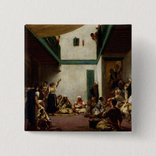 A Jewish wedding in Morocco, 1841 15 Cm Square Badge