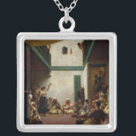 A Jewish wedding in Morocco, 1841 Silver Plated Necklace<br><div class="desc">A Jewish wedding in Morocco,  1841 | by Ferdinand Victor Eugene Delacroix | Art Location: Louvre,  Paris,  France | French Artist | Image Collection Number: XIR82865</div>
